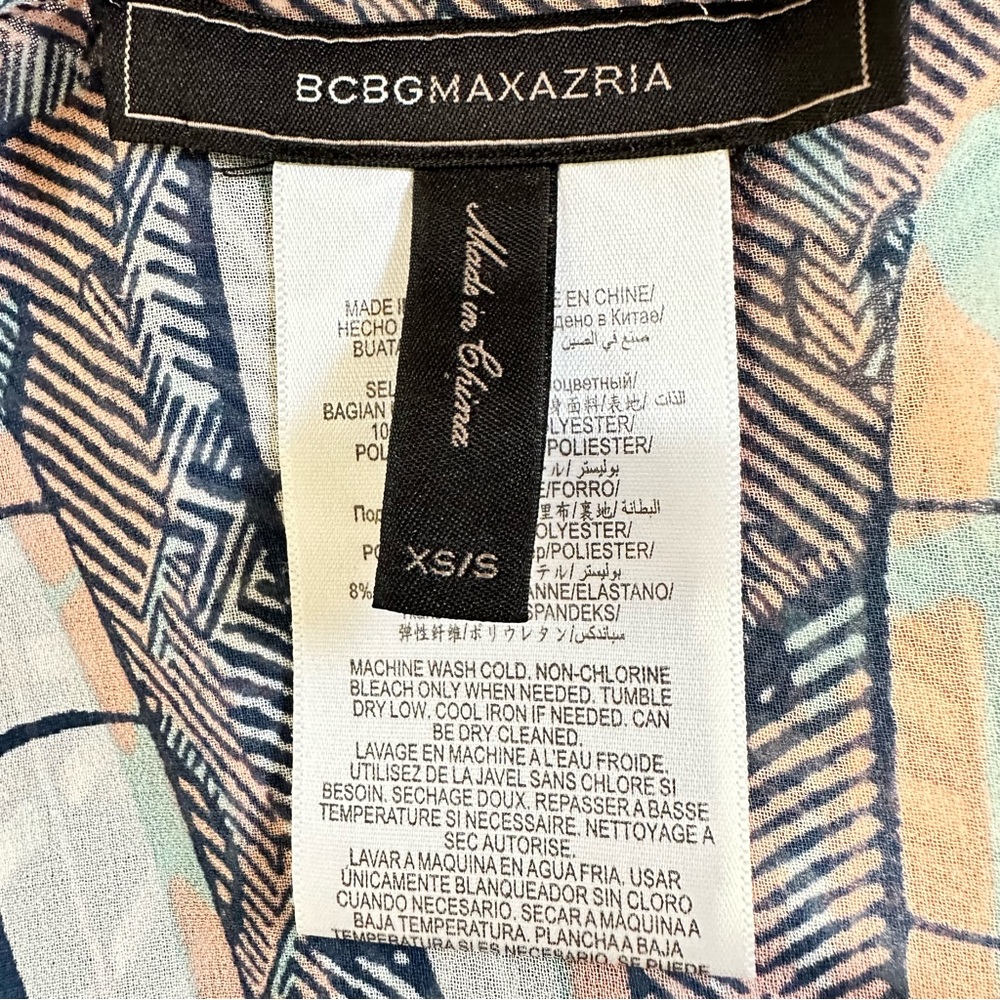 BCBGMaxAzria Beachy Kaftan Dress XS | Boho Festival | Resortwear Coachella Vibe - Picture 7 of 9